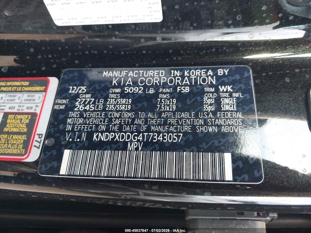 KNDPXDDG4T7343057 2026 KIA SPORTAGE HYBRID photo no. 9
