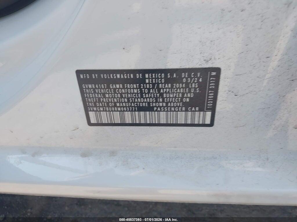 3VWGM7BU8RM063771 2024 VOLKSWAGEN JETTA photo no. 9
