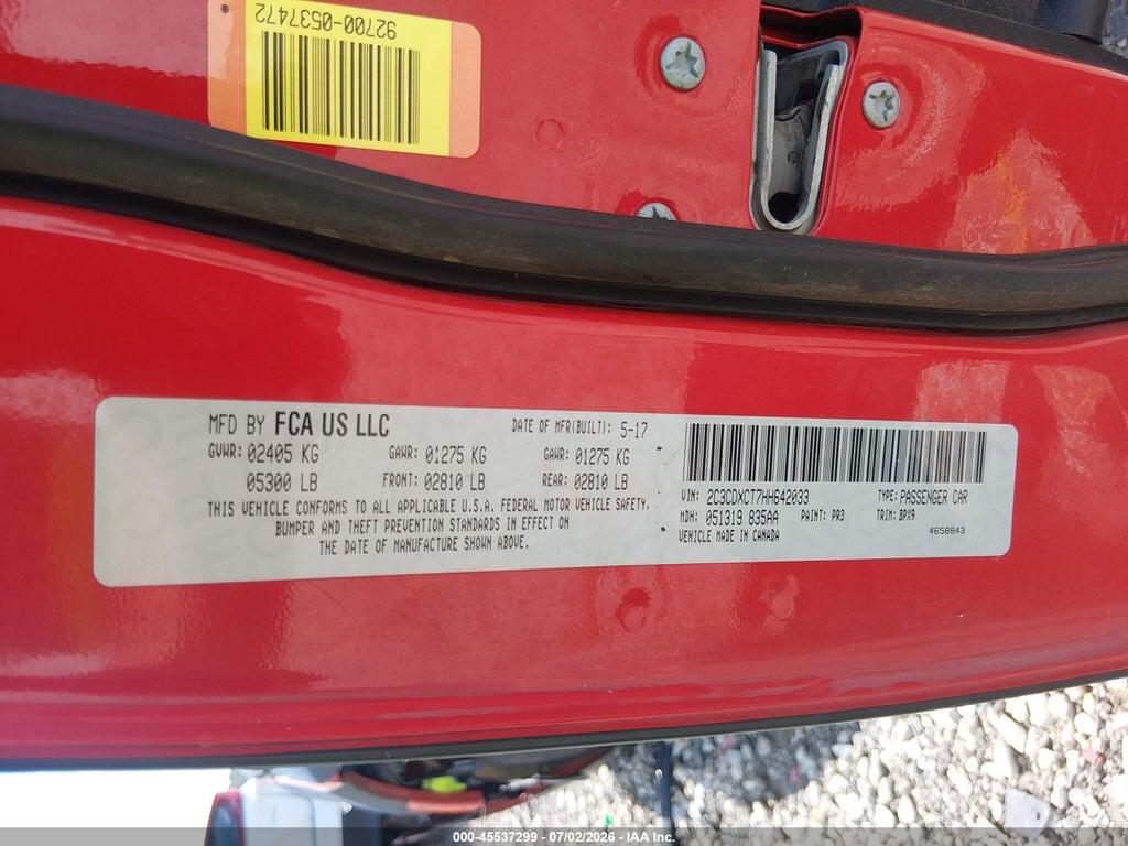 2C3CDXCT7HH642033 2017 DODGE CHARGER photo no. 9
