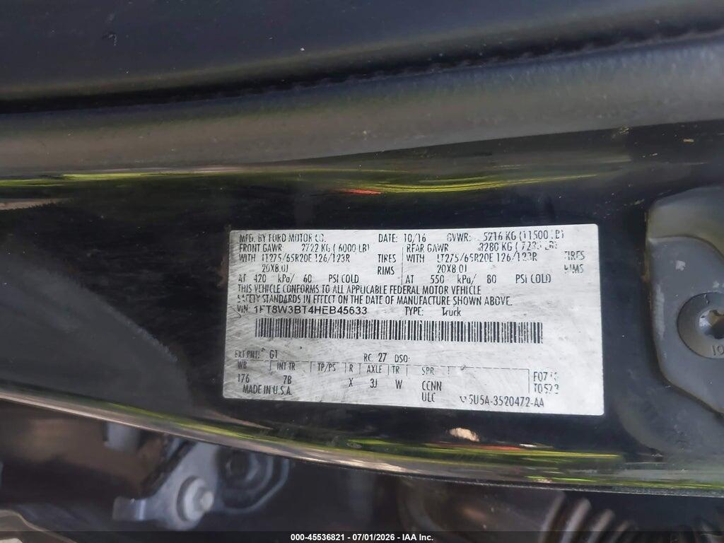 1FT8W3BT4HEB45633 2017 FORD F-350 photo no. 9