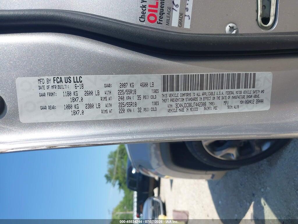 3C4NJDCB6JT442308 2018 JEEP COMPASS photo no. 9