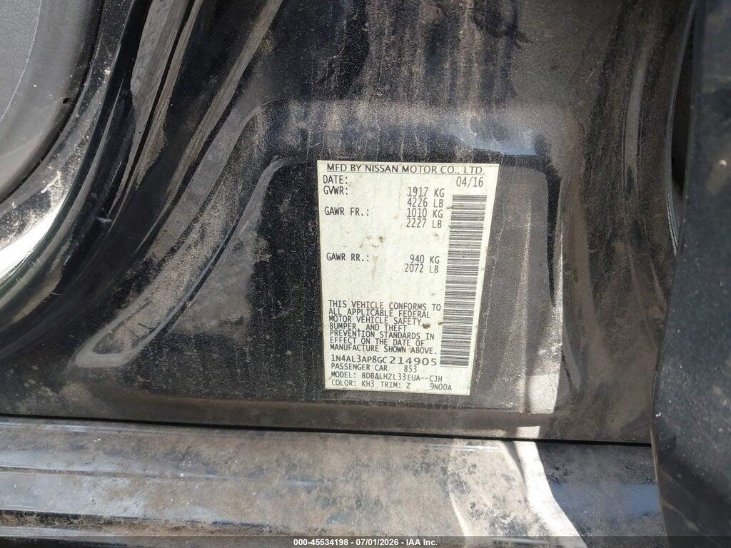 1N4AL3AP8GC214905 2016 NISSAN ALTIMA photo no. 9