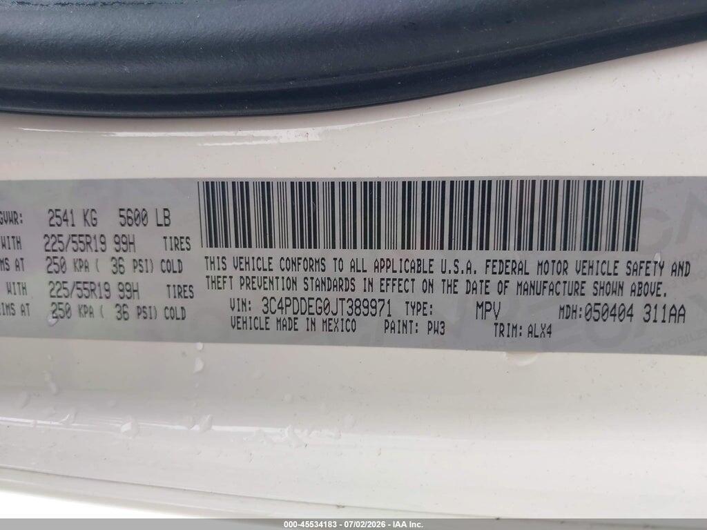 3C4PDDEG0JT389971 2018 DODGE JOURNEY photo no. 9