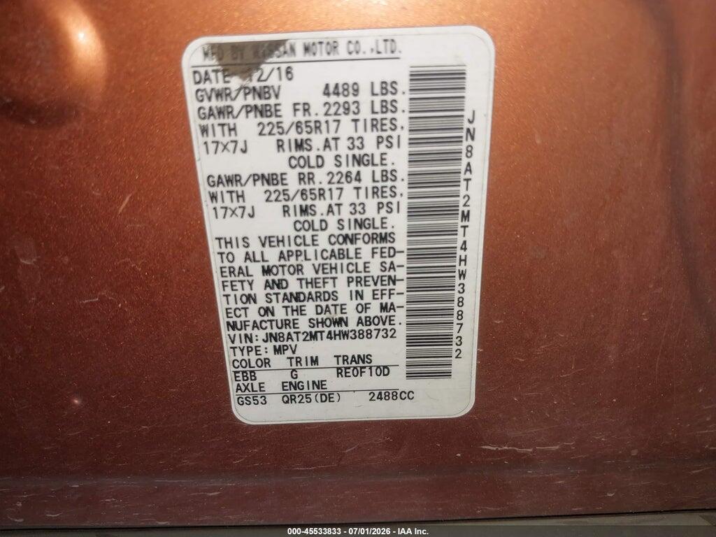JN8AT2MT4HW388732 2017 NISSAN ROGUE photo no. 9