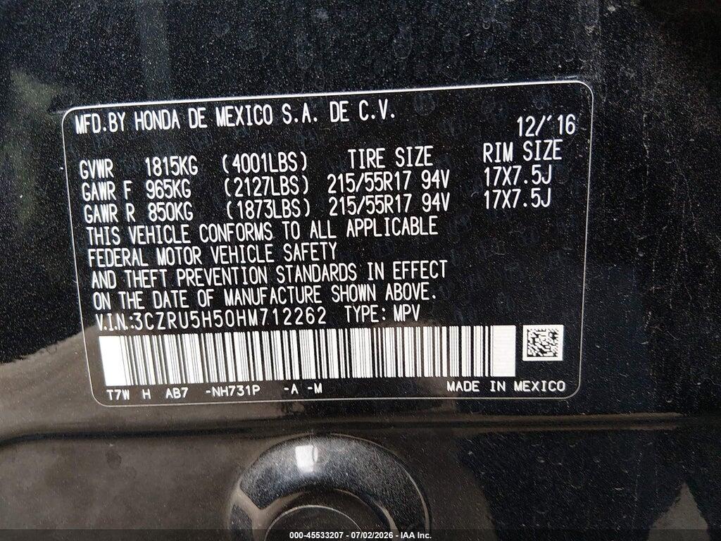 3CZRU5H50HM712262 2017 HONDA HR-V photo no. 9