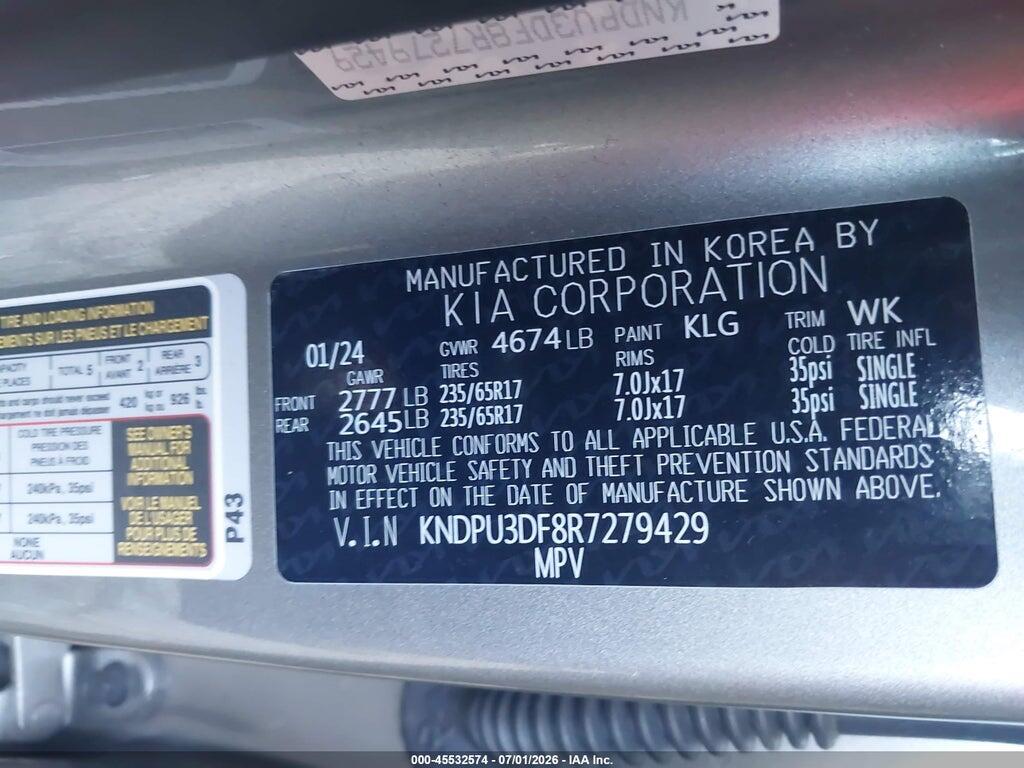 KNDPU3DF8R7279429 2024 KIA SPORTAGE photo no. 9
