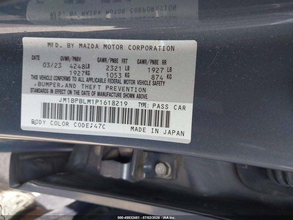 JM1BPBLM1P1618219 2023 MAZDA MAZDA3 photo no. 9