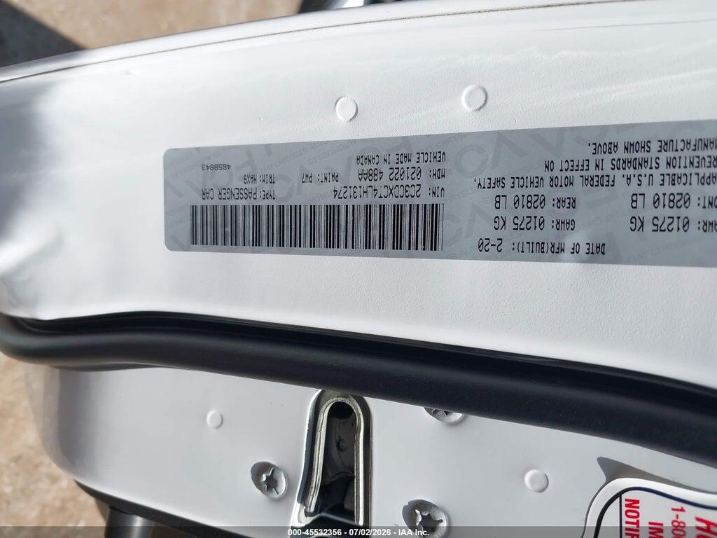 2C3CDXCT4LH131274 2020 DODGE CHARGER photo no. 9