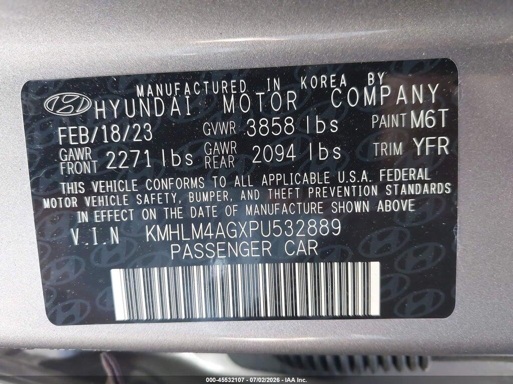 KMHLM4AGXPU532889 2023 HYUNDAI ELANTRA photo no. 9