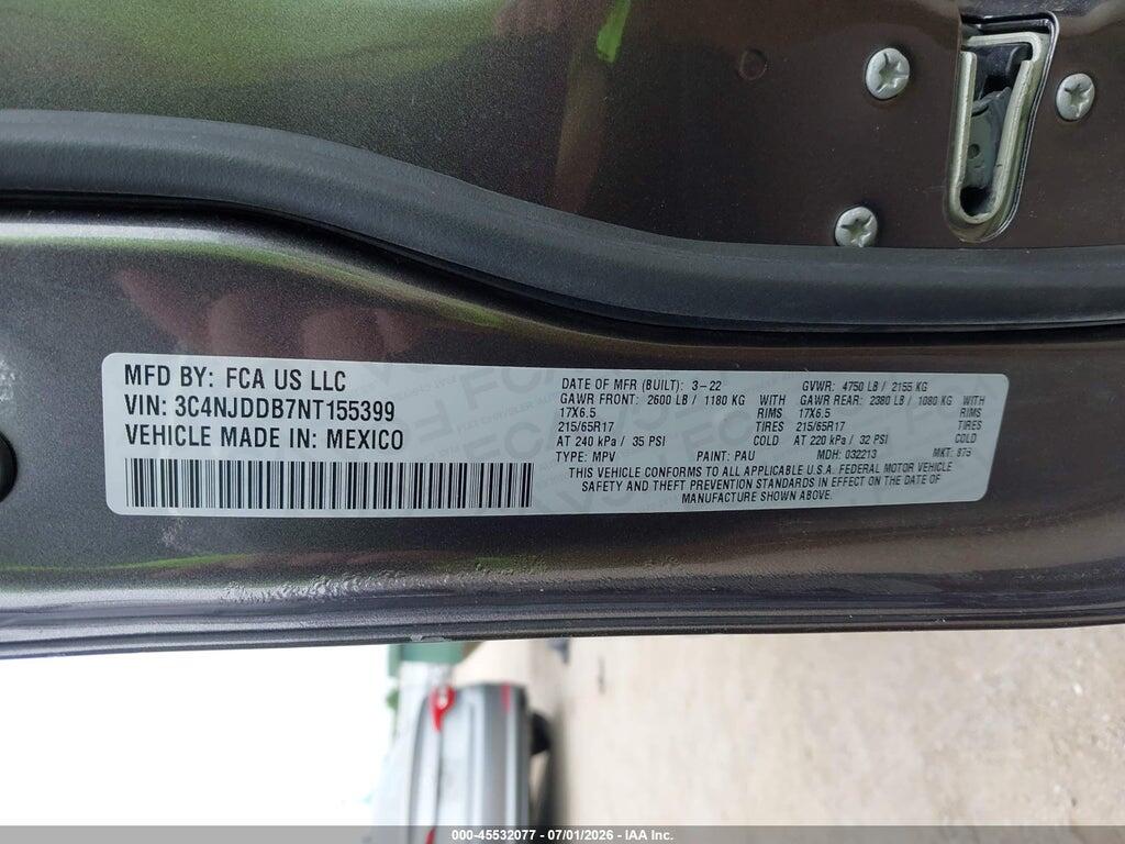 3C4NJDDB7NT155399 2022 JEEP COMPASS photo no. 9