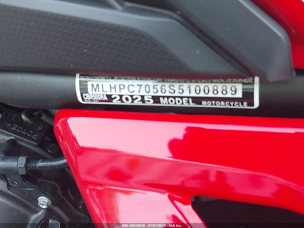 MLHPC7056S5100889 2025 HONDA CBR500 photo no. 10