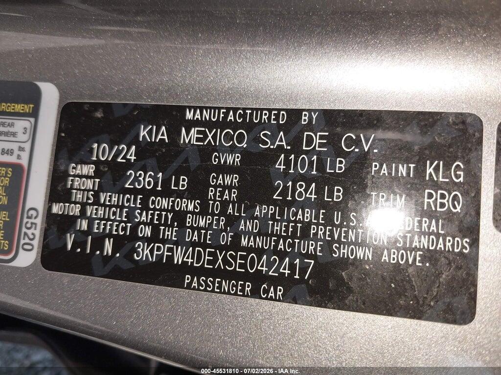 3KPFW4DEXSE042417 2025 KIA K4 photo no. 9
