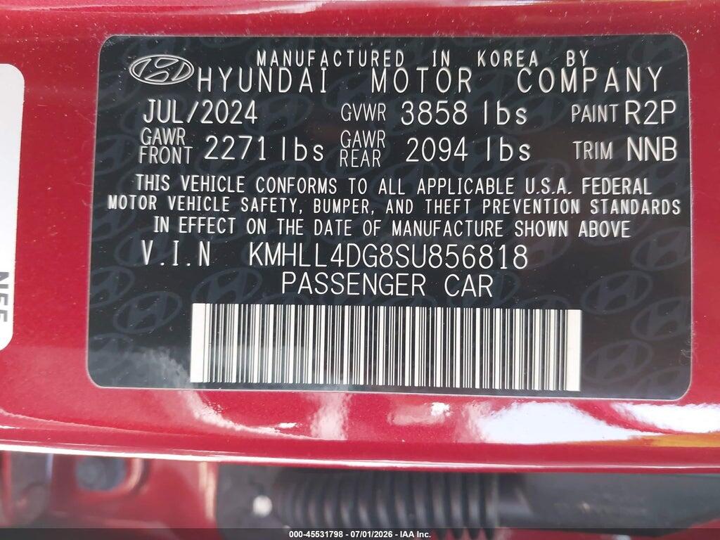 KMHLL4DG8SU856818 2025 HYUNDAI ELANTRA photo no. 9