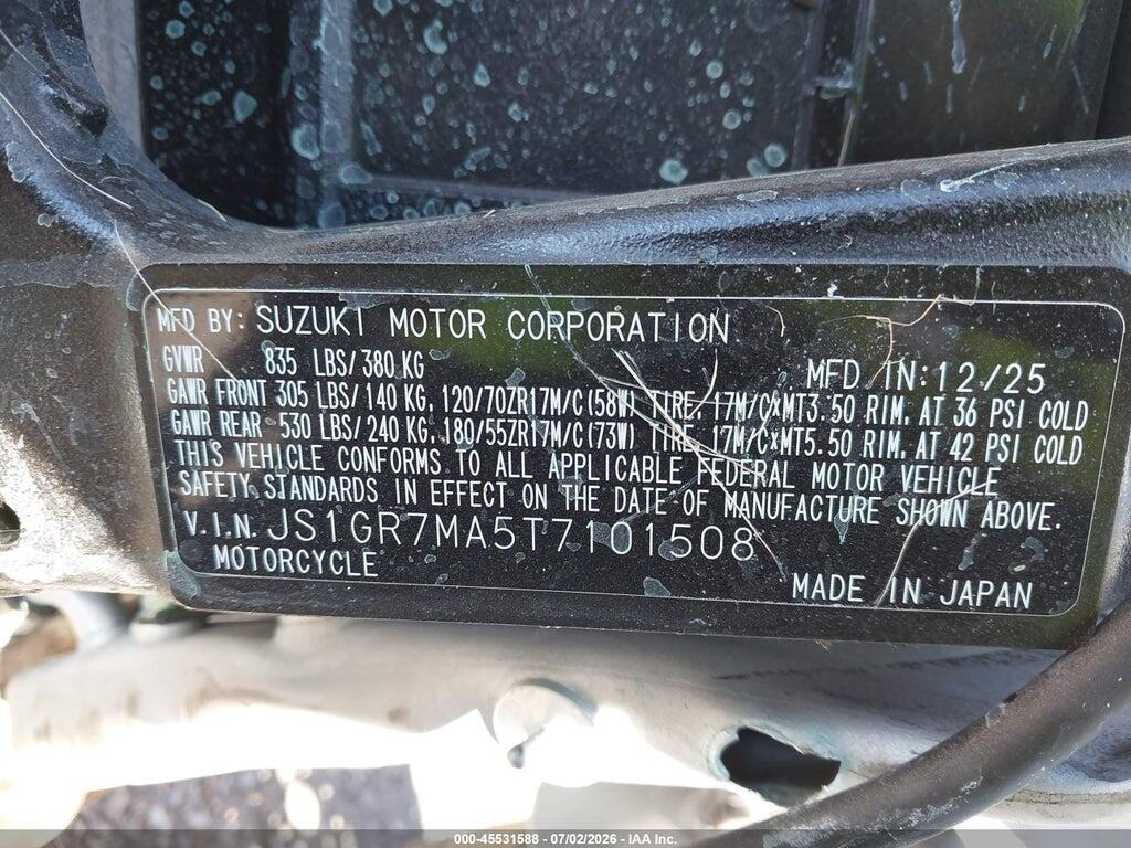JS1GR7MA5T7101508 2026 SUZUKI GSX-R750 photo no. 10