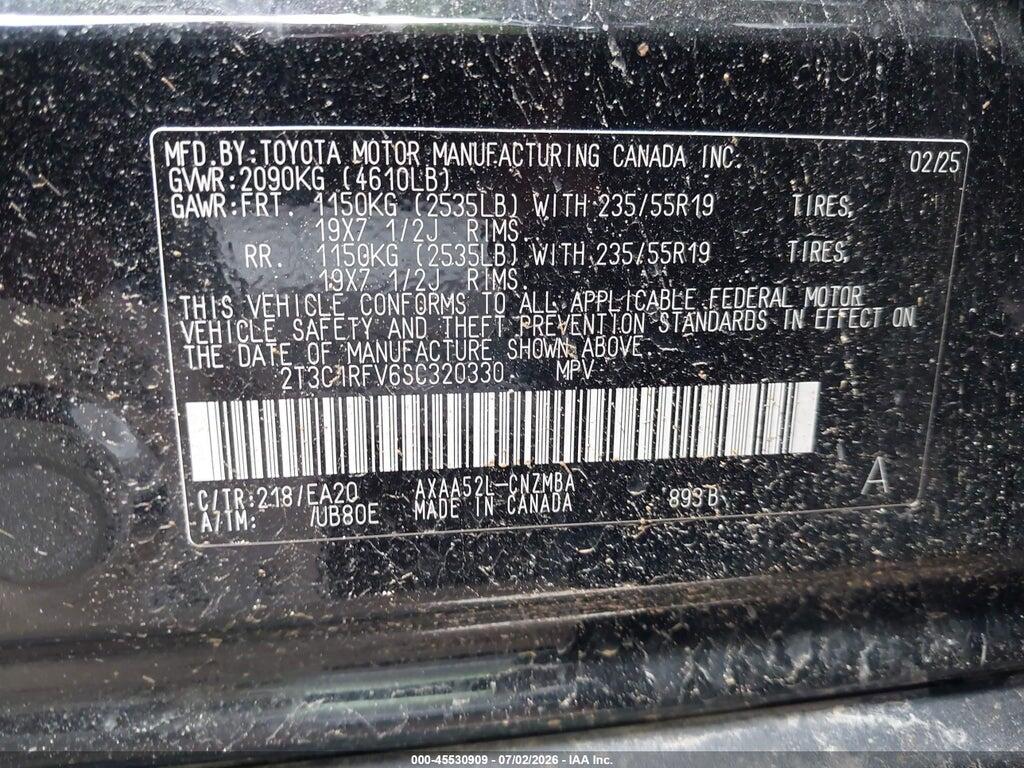 2T3C1RFV6SC320330 2025 TOYOTA RAV4 photo no. 9