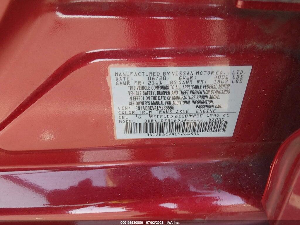 3N1AB8CV4LY286596 2020 NISSAN SENTRA photo no. 9