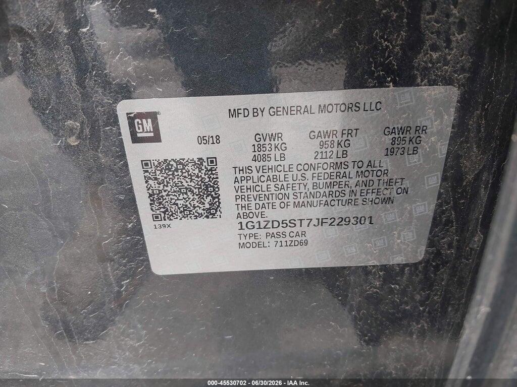 1G1ZD5ST7JF229301 2018 CHEVROLET MALIBU photo no. 9