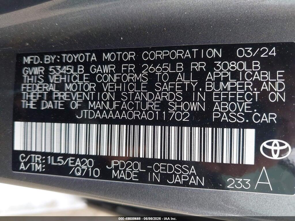 JTDAAAAA0RA011702 2024 TOYOTA MIRAI photo no. 9