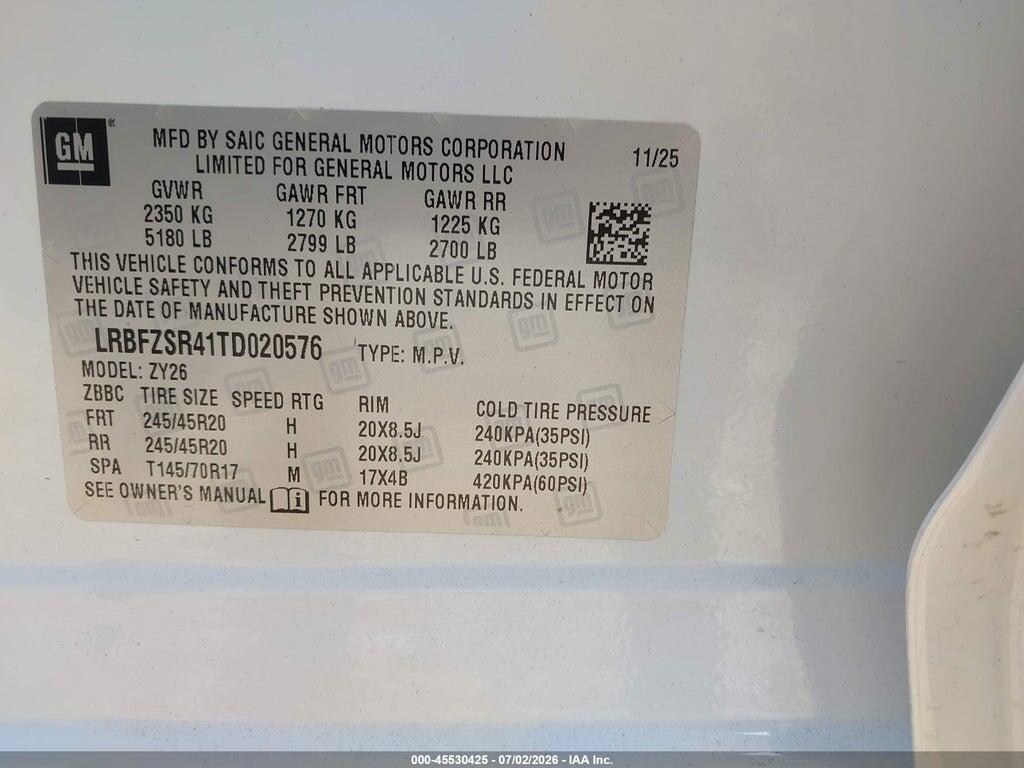 LRBFZSR41TD020576 2026 BUICK ENVISION photo no. 9