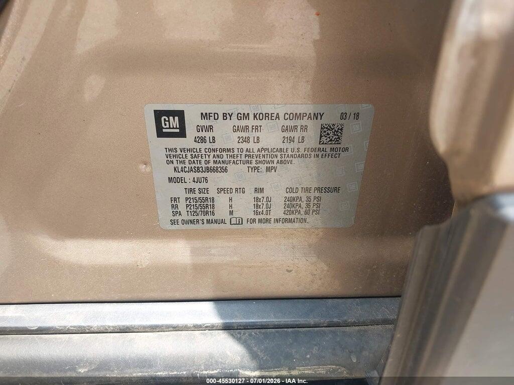 KL4CJASB3JB668356 2018 BUICK ENCORE photo no. 9