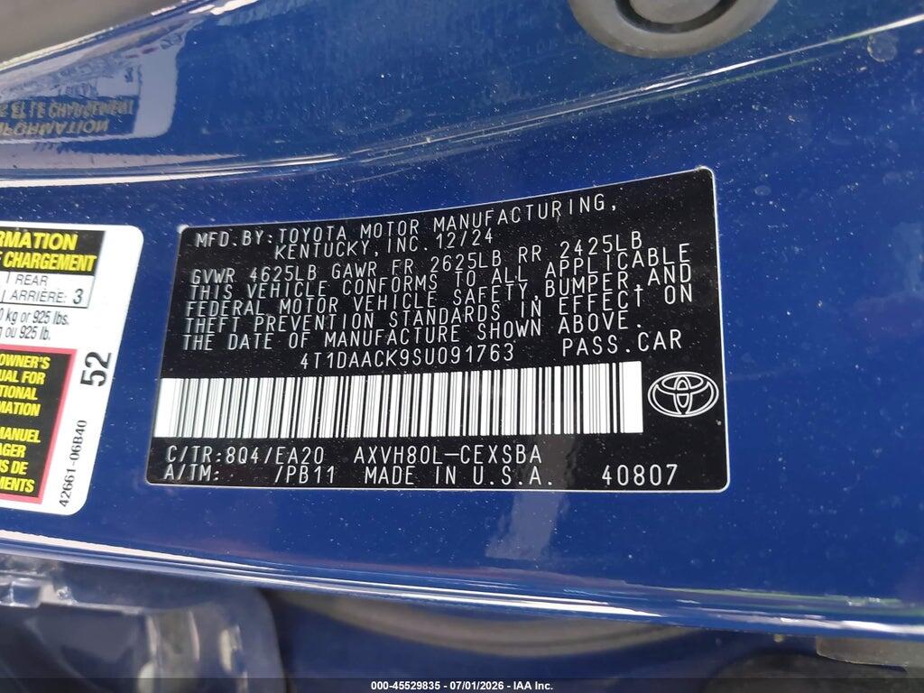 4T1DAACK9SU091763 2025 TOYOTA CAMRY photo no. 9