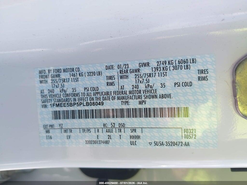1FMEE5BP5PLB08049 2023 FORD BRONCO photo no. 9