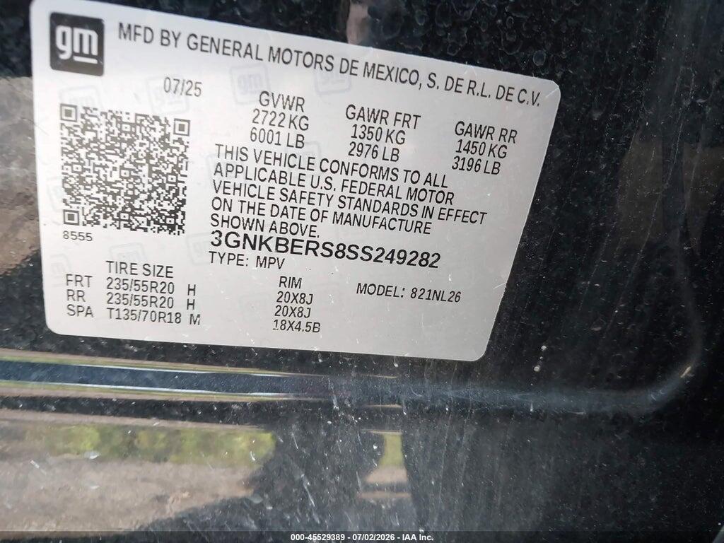 3GNKBERS8SS249282 2025 CHEVROLET BLAZER photo no. 9