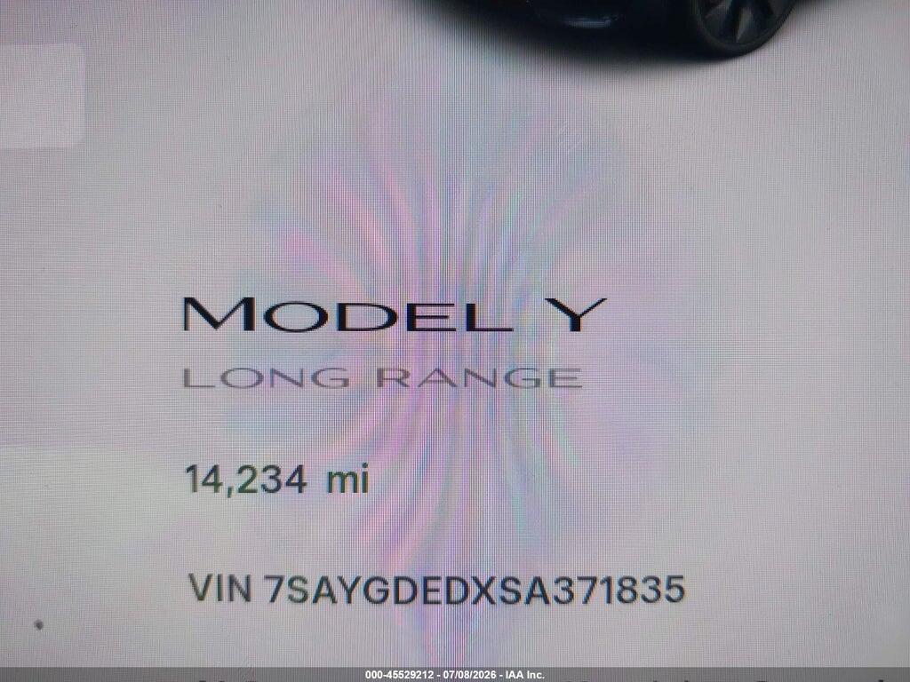 7SAYGDEDXSA371835 2025 TESLA MODEL Y photo no. 7