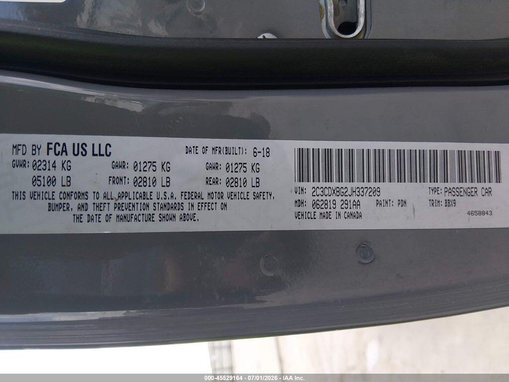 2C3CDXBG2JH337209 2018 DODGE CHARGER photo no. 9