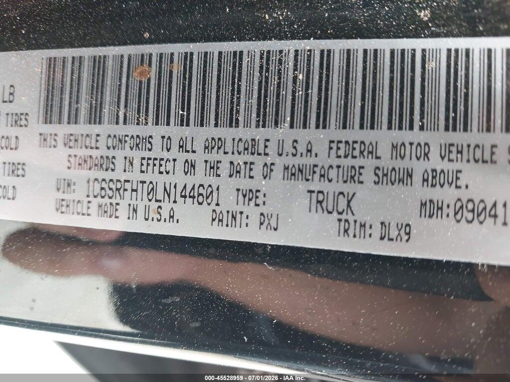 1C6SRFHT0LN144601 2020 RAM 1500 photo no. 9