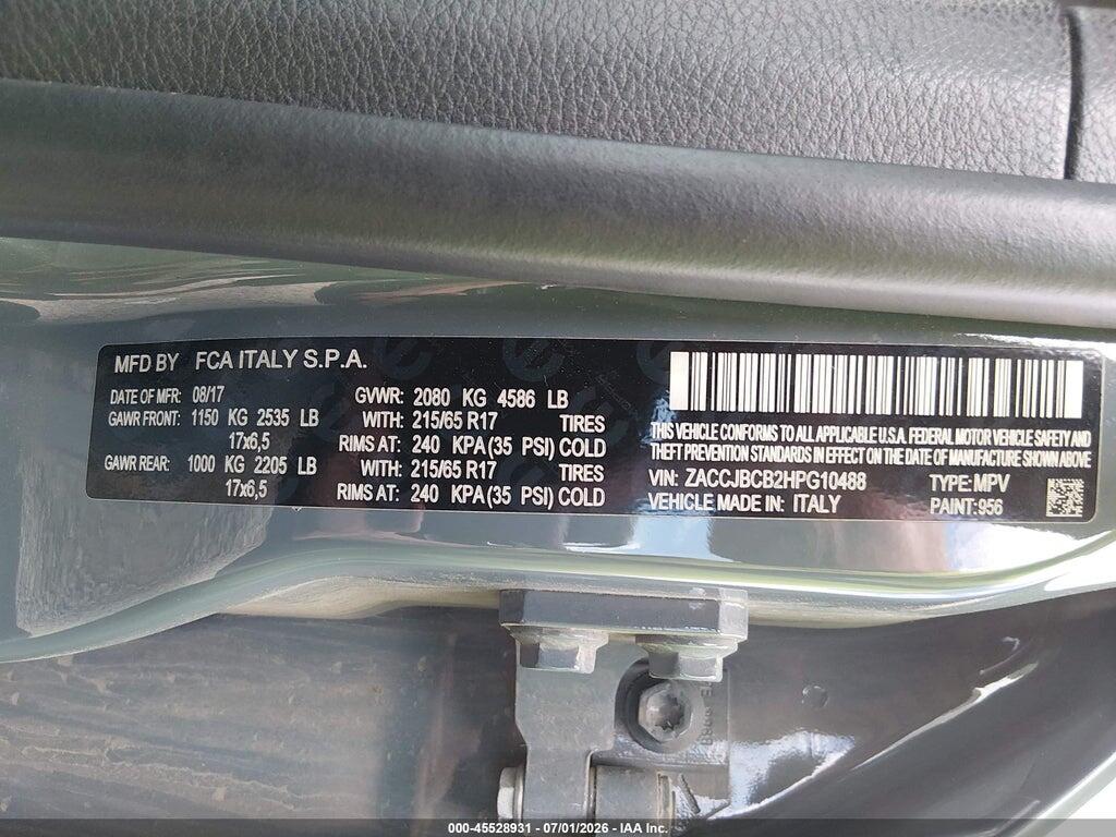 ZACCJBCB2HPG10488 2017 JEEP RENEGADE photo no. 9