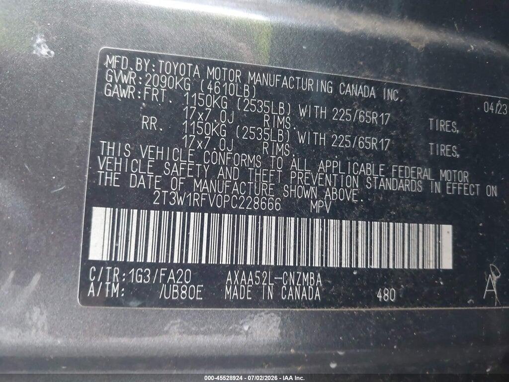 2T3W1RFV0PC228666 2023 TOYOTA RAV4 photo no. 9