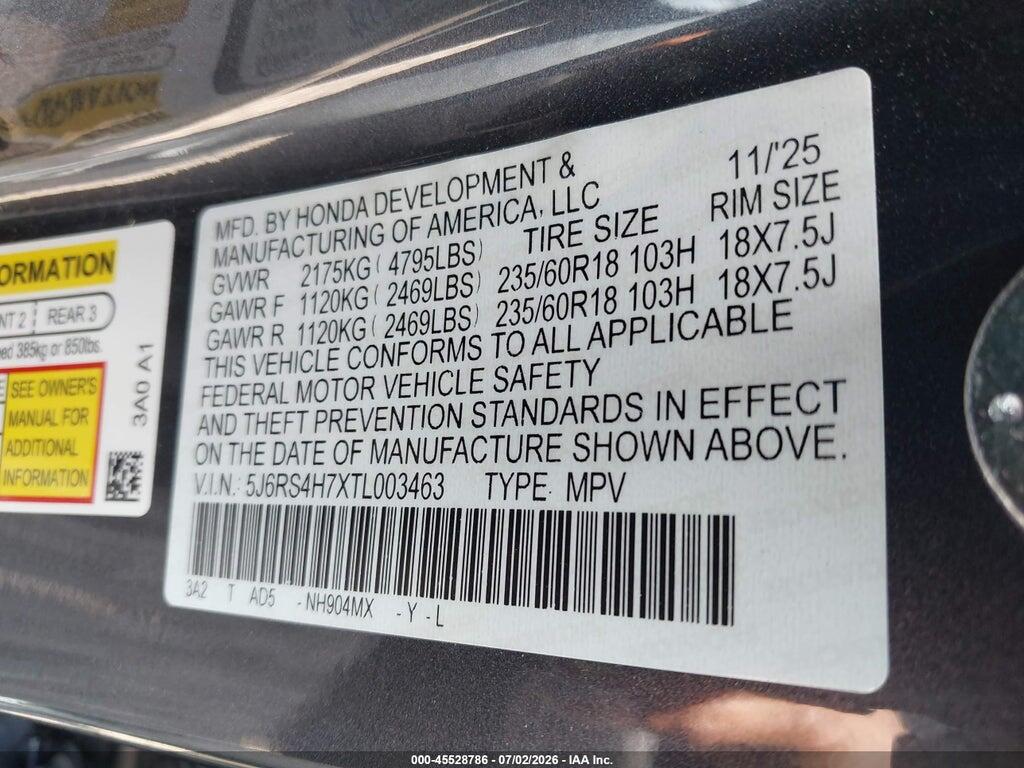 5J6RS4H7XTL003463 2026 HONDA CR-V photo no. 9