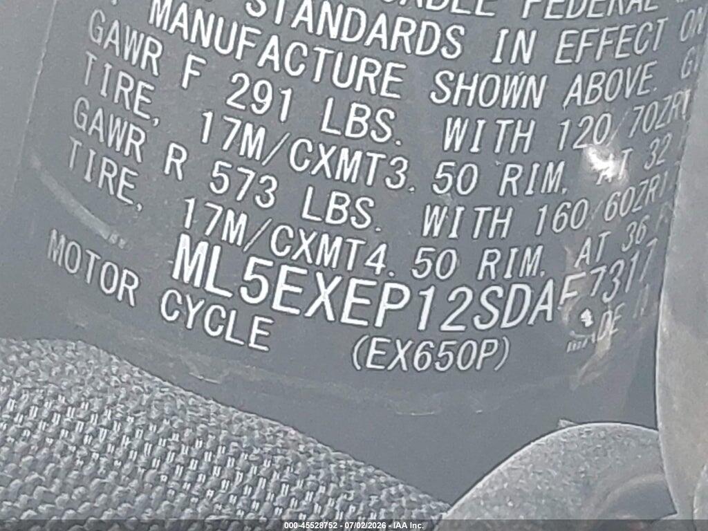 ML5EXEP12SDAF7317 2025 KAWASAKI EX650 photo no. 10