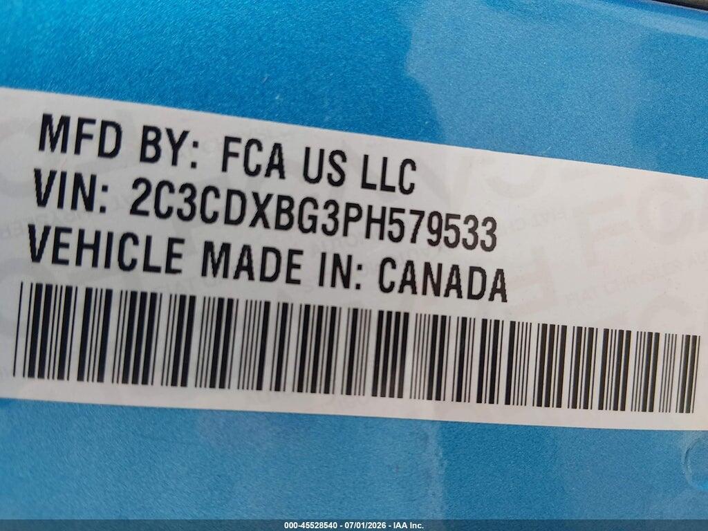 2C3CDXBG3PH579533 2023 DODGE CHARGER photo no. 9