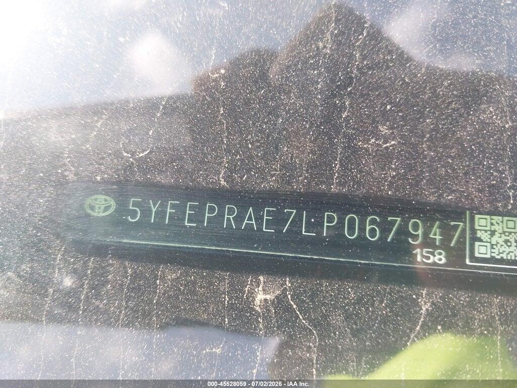 5YFEPRAE7LP067947 2020 TOYOTA COROLLA photo no. 9