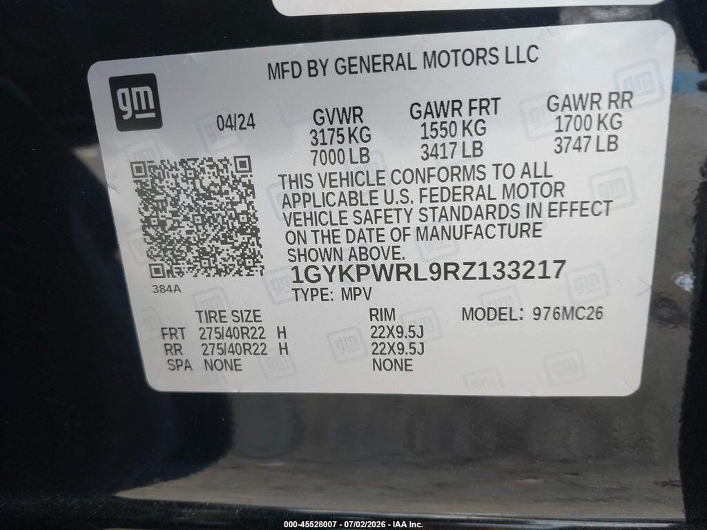 1GYKPWRL9RZ133217 2024 CADILLAC LYRIQ photo no. 9