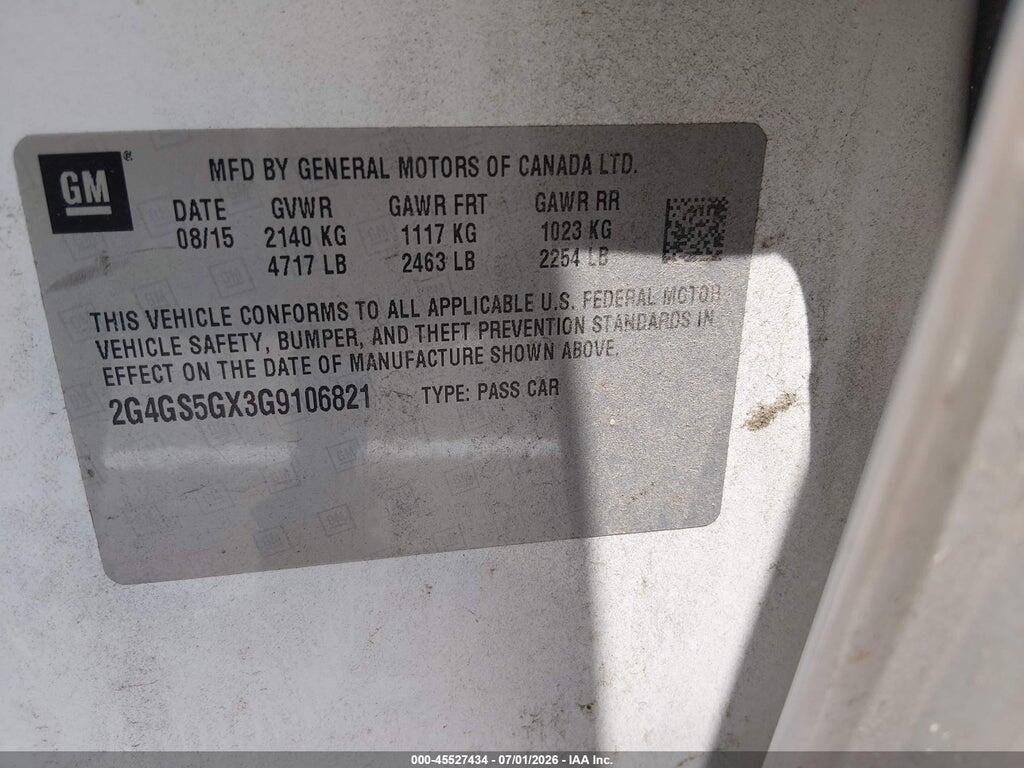 2G4GS5GX3G9106821 2016 BUICK REGAL photo no. 9