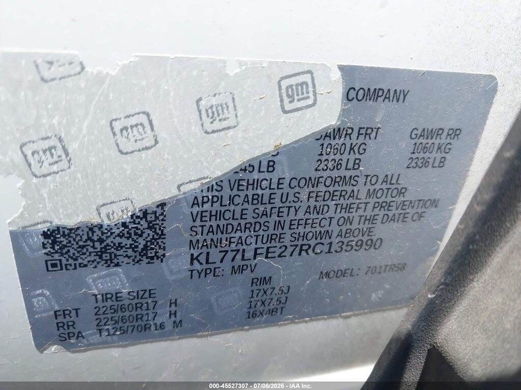 KL77LFE27RC135990 2024 CHEVROLET TRAX photo no. 9