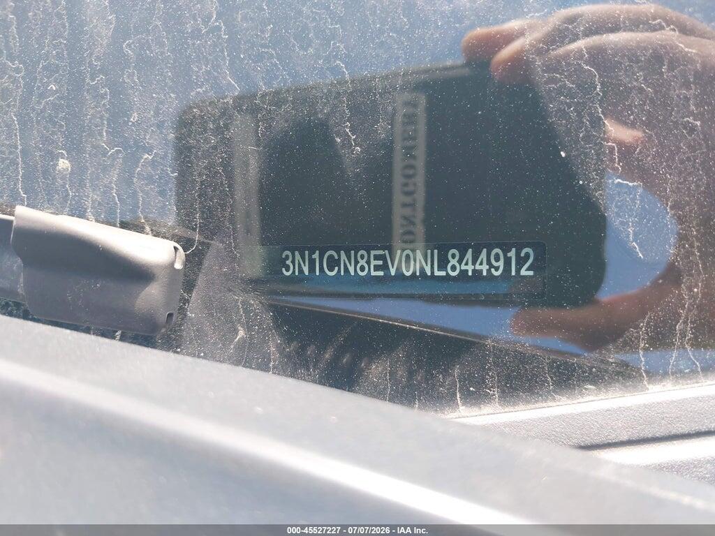3N1CN8EV0NL844912 2022 NISSAN VERSA photo no. 9
