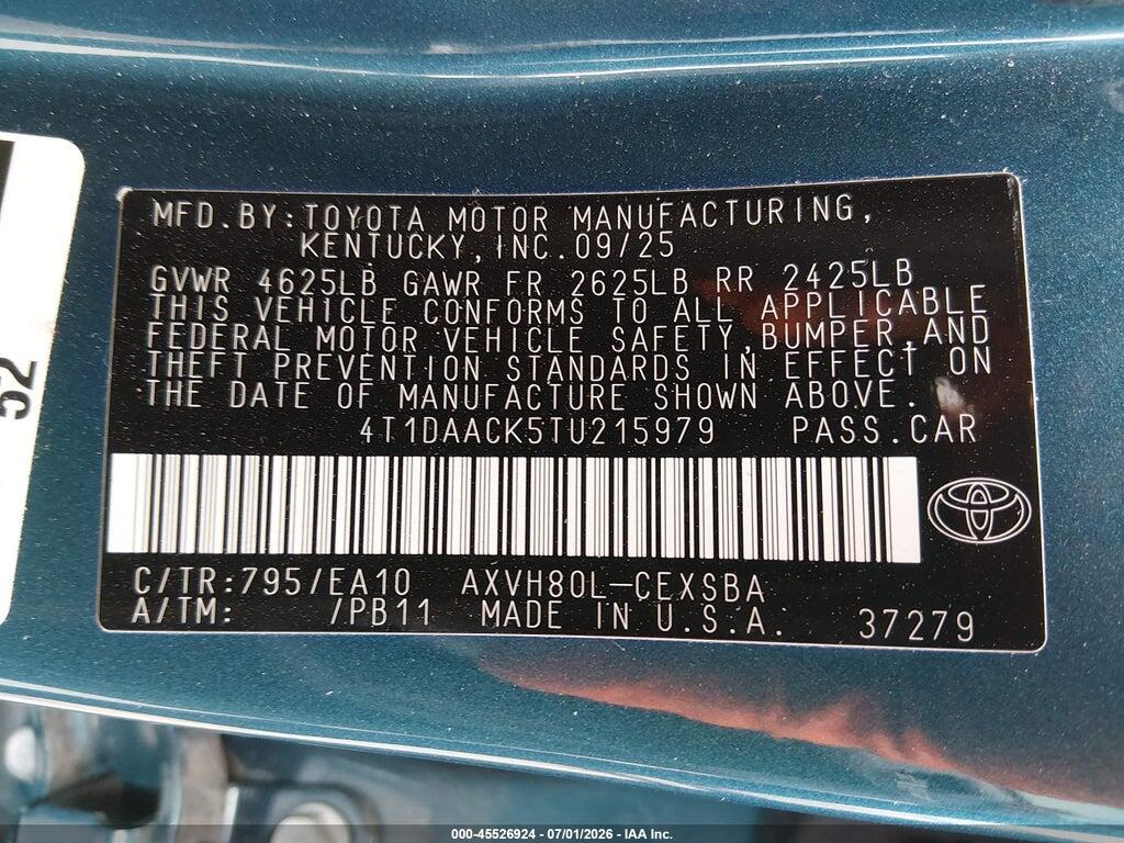 4T1DAACK5TU215979 2026 TOYOTA CAMRY photo no. 9