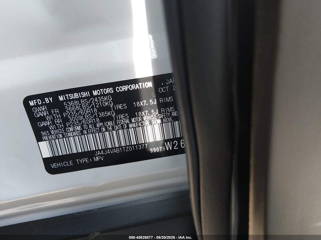 JA4J4VAB1TZ011377 2026 MITSUBISHI OUTLANDER photo no. 9