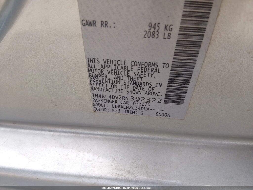 1N4BL4DV2RN392322 2024 NISSAN ALTIMA photo no. 9