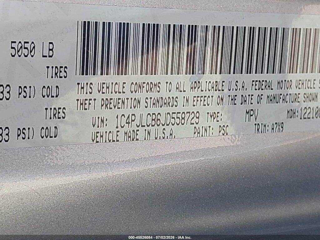 1C4PJLCB6JD558729 2018 JEEP CHEROKEE photo no. 9