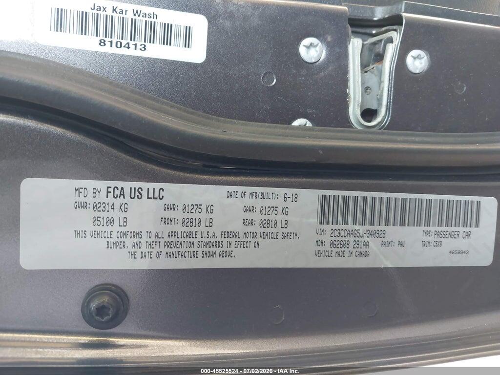 2C3CCAAG5JH340929 2018 CHRYSLER 300 photo no. 9