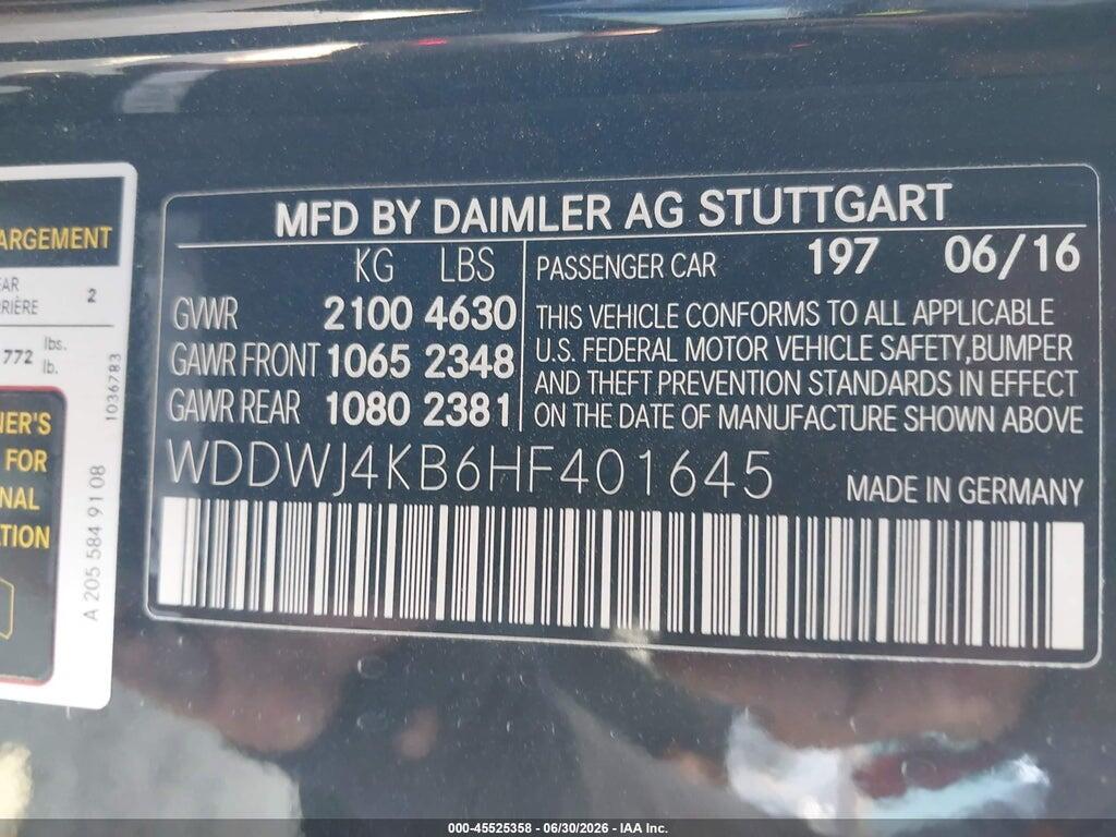 WDDWJ4KB6HF401645 2017 MERCEDES-BENZ C 300 photo no. 9