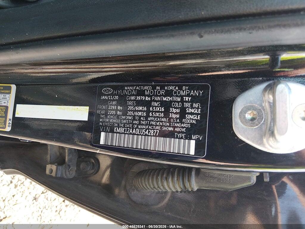 KM8K12AA0LU542877 2020 HYUNDAI KONA photo no. 9