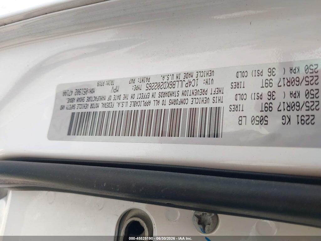 1C4PJLLB6KD202265 2019 JEEP CHEROKEE photo no. 9