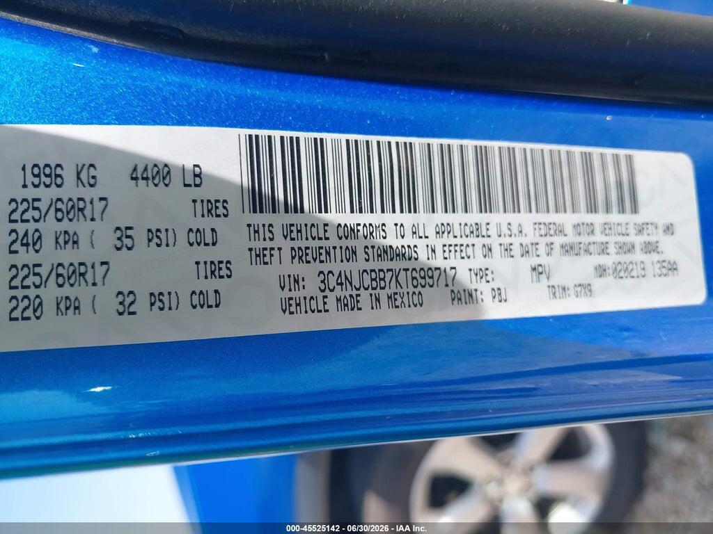 3C4NJCBB7KT699717 2019 JEEP COMPASS photo no. 9