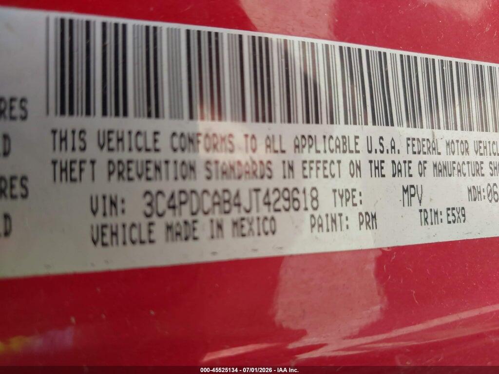 3C4PDCAB4JT429618 2018 DODGE JOURNEY photo no. 9